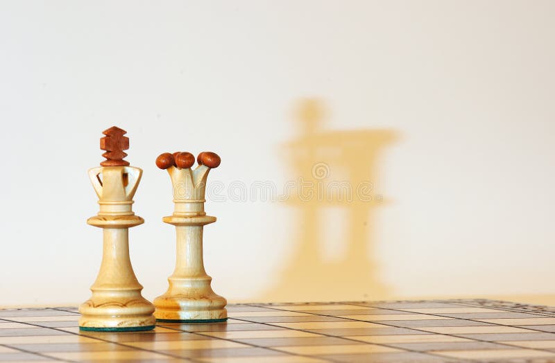 King and queen white with shadows royalty free stock photography King and queen white with shadows royalty free stock photography