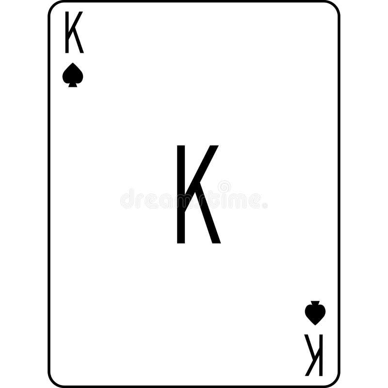 King of Spades. a Deck of Poker Cards Stock Vector Illustration of