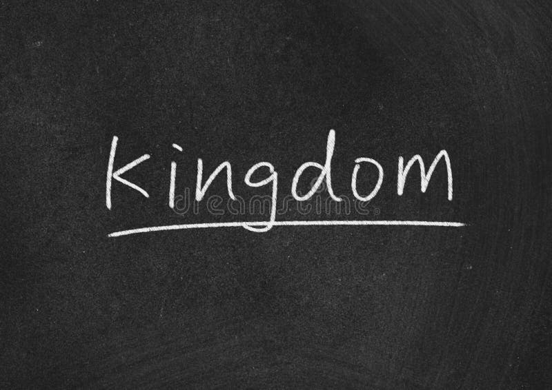 Kingdom Of The Word On Paper. Concept. Words Of Kingdom On A Wooden