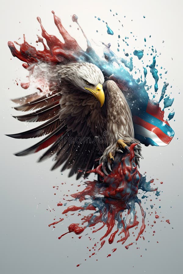 Kingfisher, bald eagle and parrot vector illustration