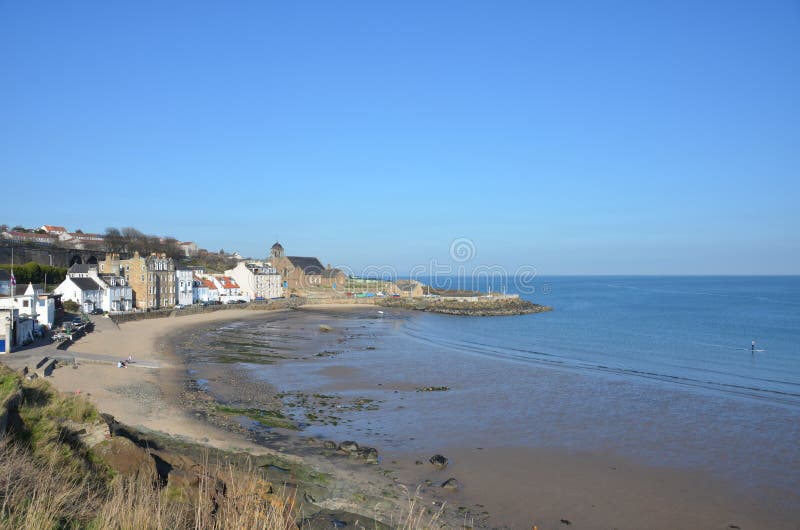 Kinghorn stock photo. Image of tide, harbour, beach, village 38830528