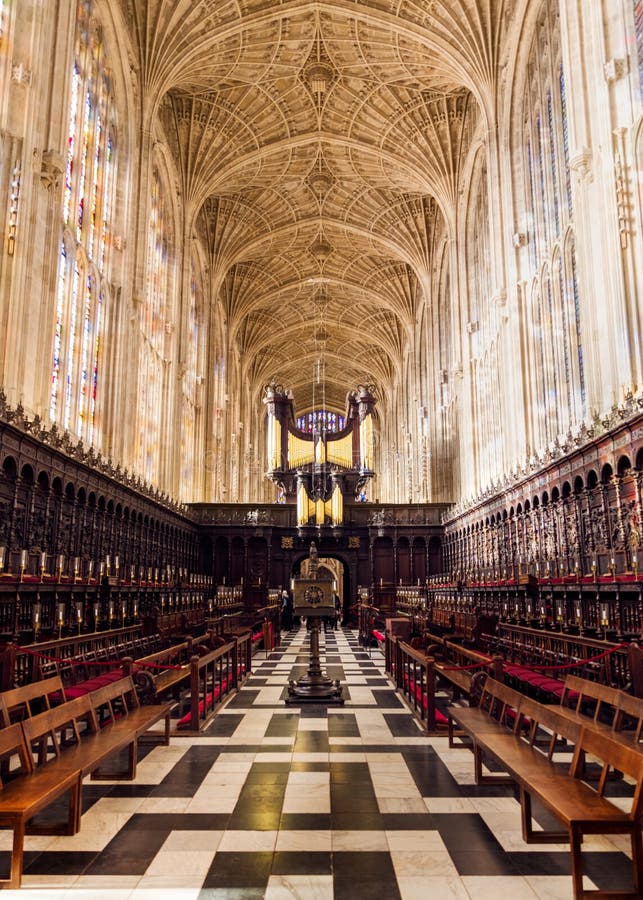 Kings College kaplicy wnętrze, Cambridge fotografia royalty free Kings College kaplicy wnętrze, Cambridge fotografia royalty free