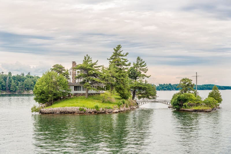 Thousand Islands at the Saint Lawrence River in Canada Editorial Photo