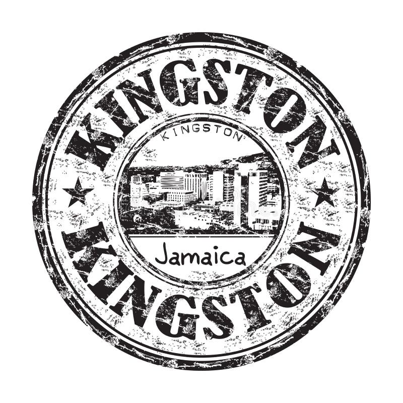 Kingston City Jamaica Grunge Travel Stamp Car Bumper Sticker Decal 5" x 5" 