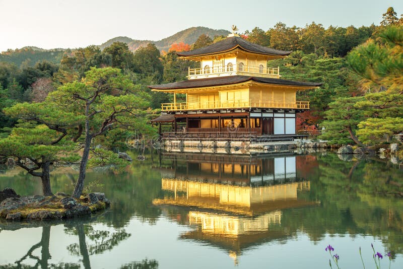 Kinkakuji Temple, beautiful ancient temple Millennia Is of interest to tourists at Kyoto, JAPAN - Cinema tone concept. Kinkakuji Temple, beautiful ancient temple Millennia Is of interest to tourists at Kyoto, JAPAN - Cinema tone concept