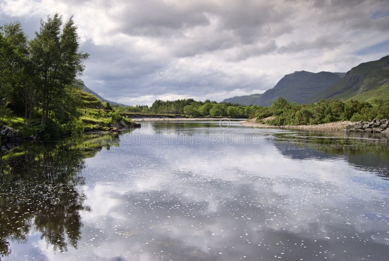 Kinlochewe Fluss, schottisches Hig