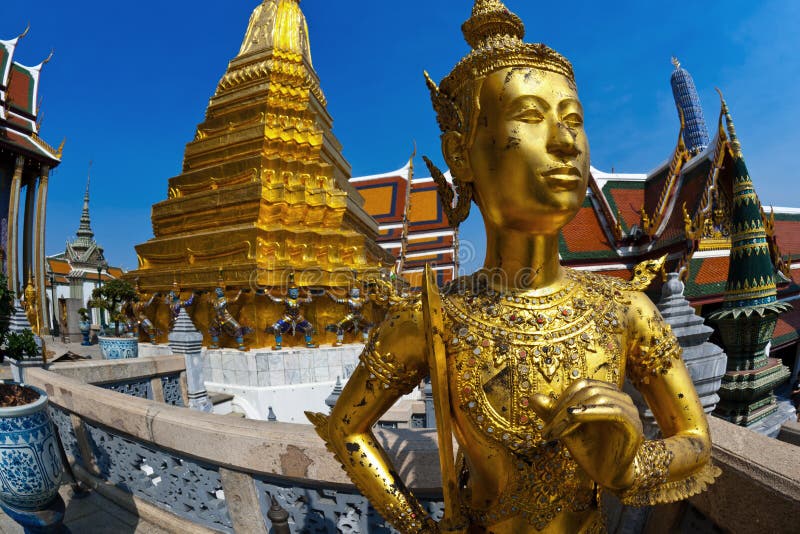 Kinnari statue at Wat Phra Kaew, Grand Palace