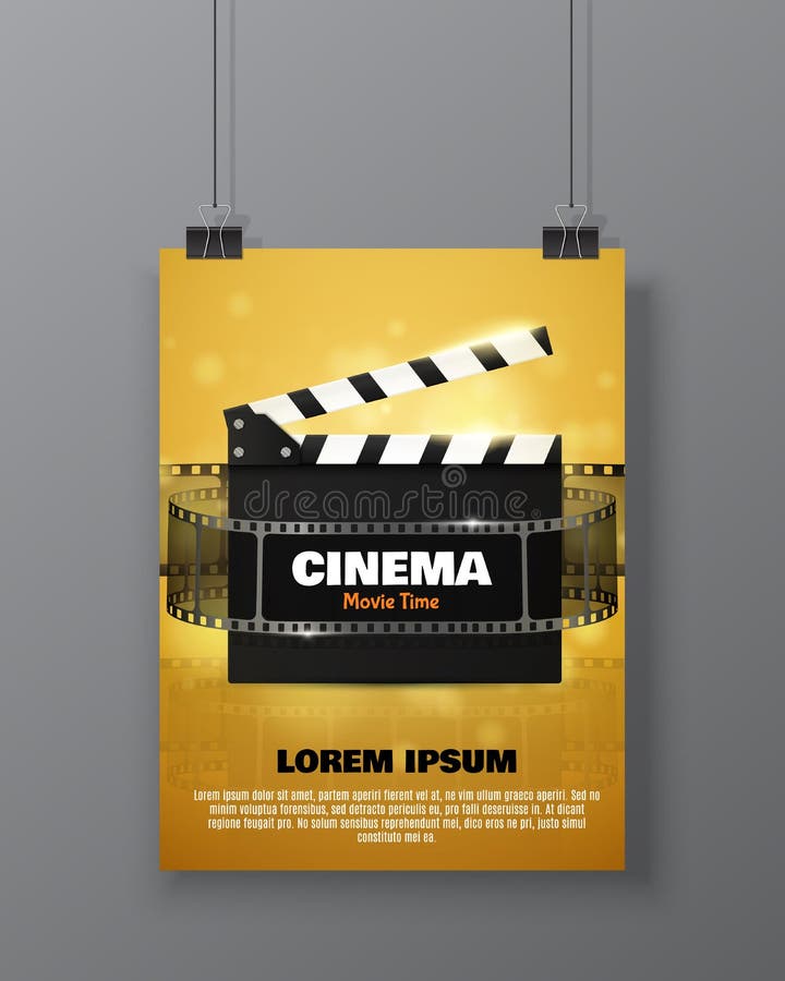 Kinofestival Flieger oder Plakat Vektor-Illustration der Film-Industrie