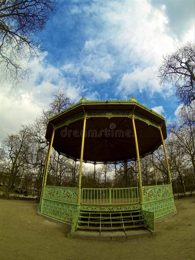 Kiosk in park in Brussels