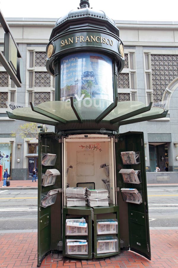Kiosque de journal San Francisco photos libres de droits Kiosque de journal San Francisco photos libres de droits