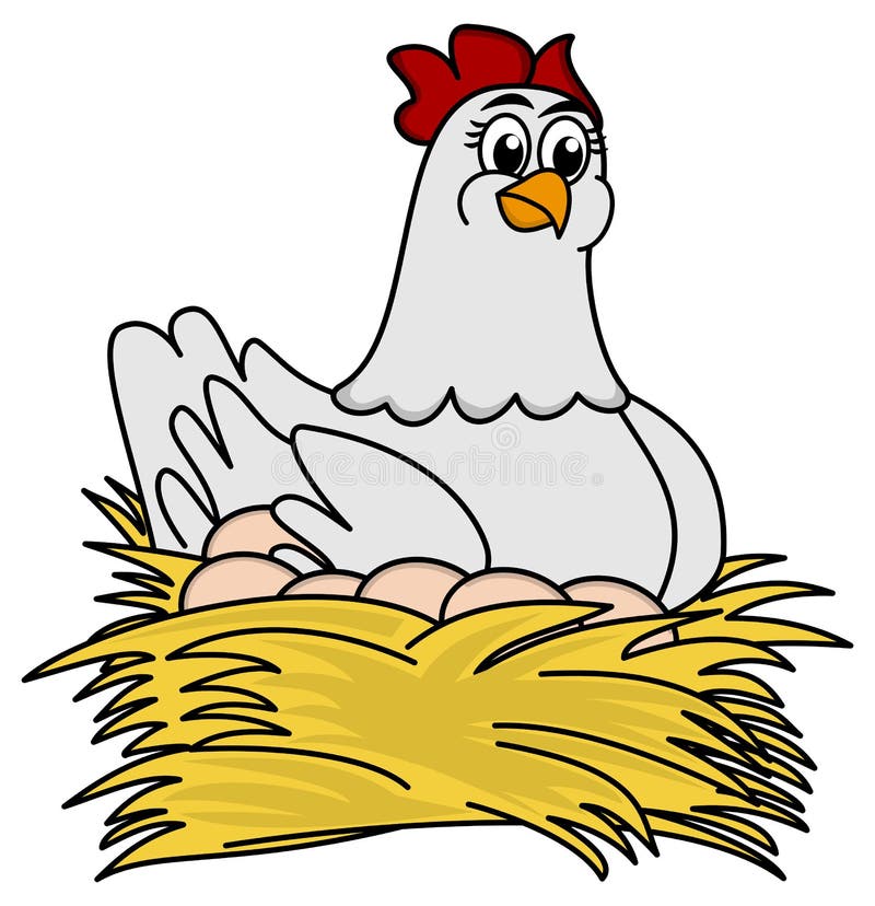 Italiaans Grote hoeveelheid laden Kip het broeden eieren vector illustratie. Illustration of geacclimatiseerd  - 59206000