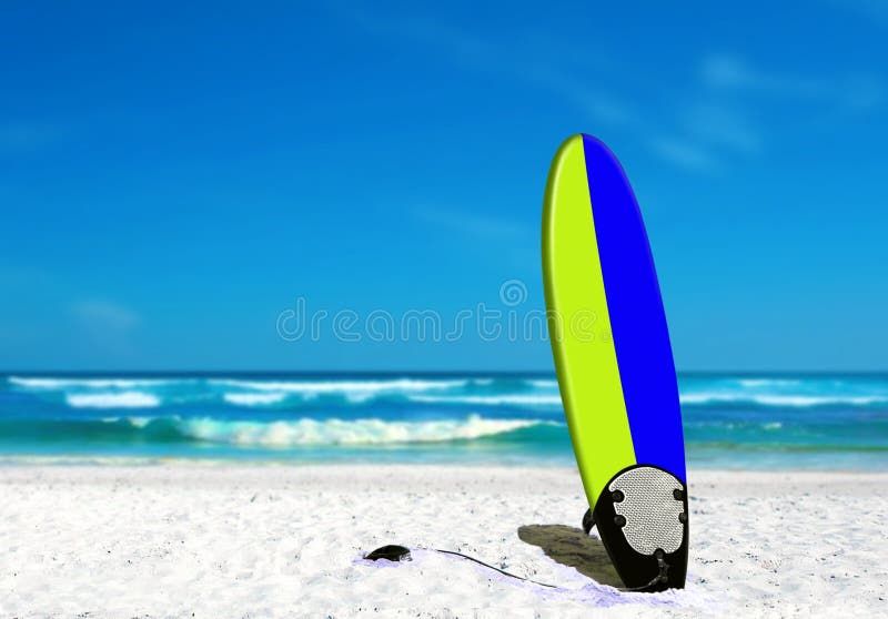 Kipieli deska na plaży obrazy stock Kipieli deska na plaży obrazy stock