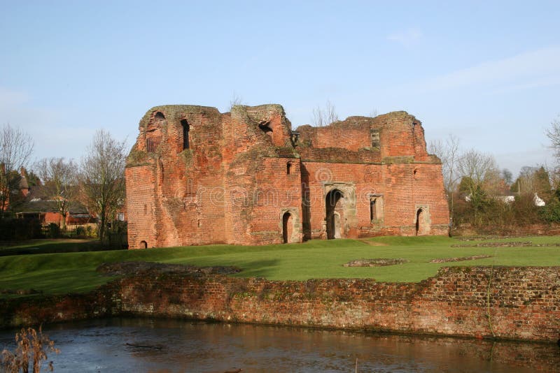 Kirby Muxloe castle stock photo