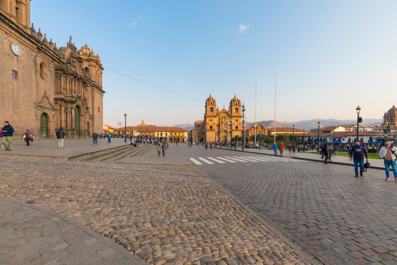 Kirche der Firma von Jesus und von Kathedrale Cuzco Peru lizenzfreie stockfotos Kirche der Firma von Jesus und von Kathedrale Cuzco Peru lizenzfreie stockfotos