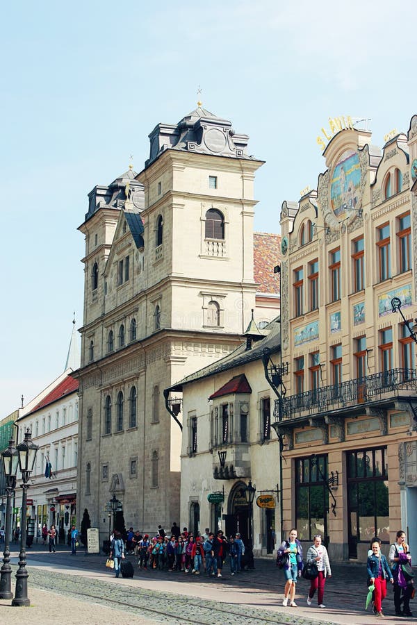 Kirche der Heiligen Dreifaltigkeit, Košice stockfoto
