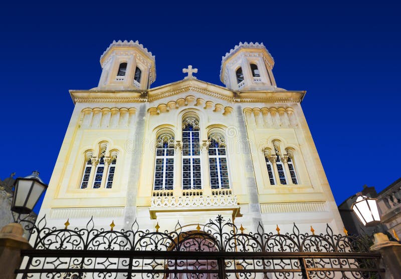 Kirche in Dubrovnik (Kroatien) nachts stockfoto Kirche in Dubrovnik (Kroatien) nachts stockfoto