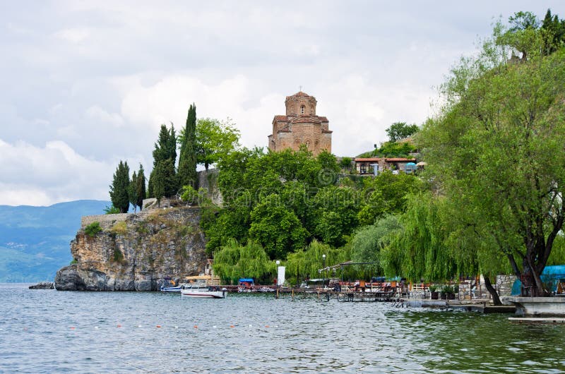 Kirche von Johannes bei Kaneo - Ohrid, Mazedonien lizenzfreie stockfotos Kirche von Johannes bei Kaneo - Ohrid, Mazedonien lizenzfreie stockfotos
