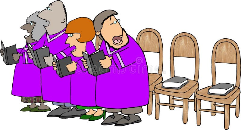 Kirchechor mit fehlenden Bauteilen stock abbildung Kirchechor mit fehlenden Bauteilen stock abbildung
