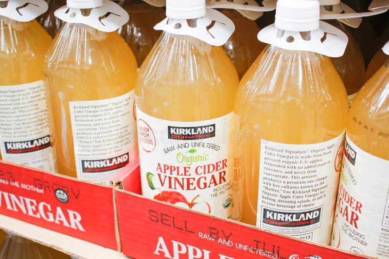 Kirkland Signature Apple Cider Vinegar at Store Editorial Stock Image Image of carton, cool