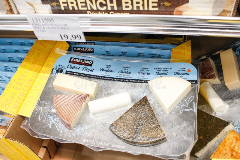 Kirkland Signature Cheese Flight at Store Editorial Stock Image Image