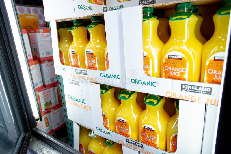 Kirkland Signature Orange Juice Editorial Image Image of natural brand 254817005