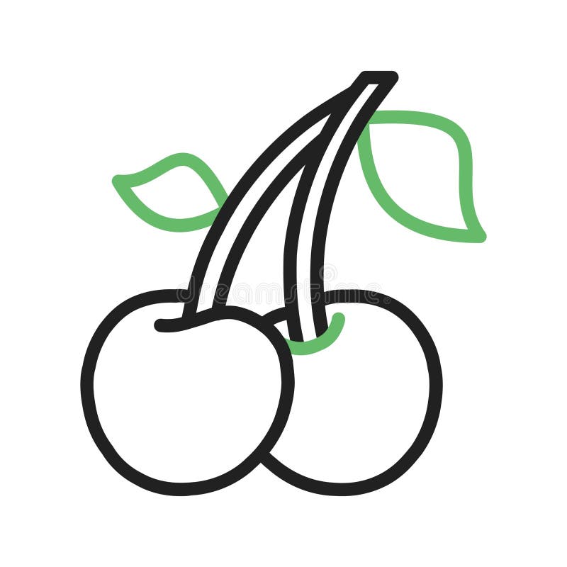 Kirschensymbol. geeignet für mobile Anwendungen, Web-Anwendungen und Printmedien.