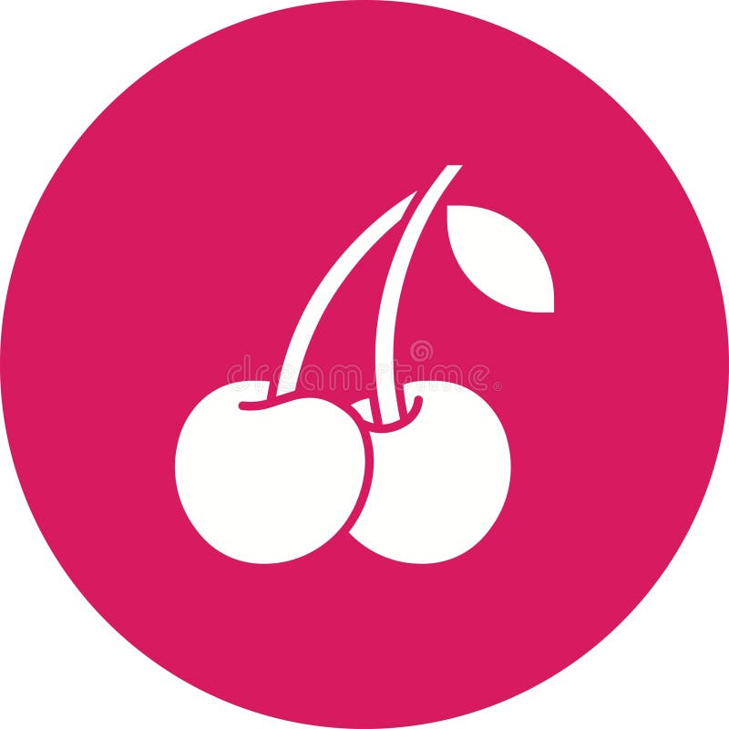 Kirschensymbol. vektor abbildung
