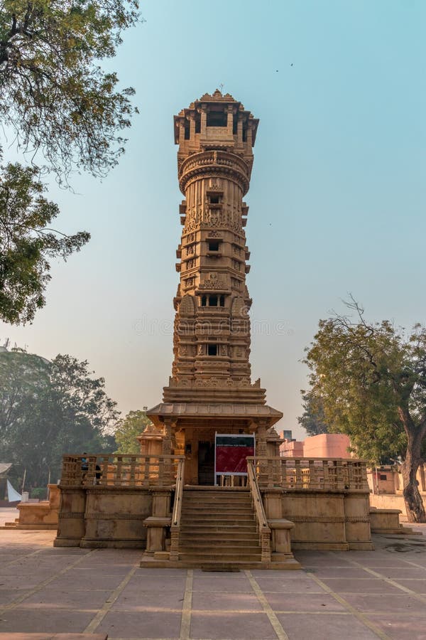 Kirti Stambh, Hutheesing tempel, Ahmedabad, Gujarat-Indien