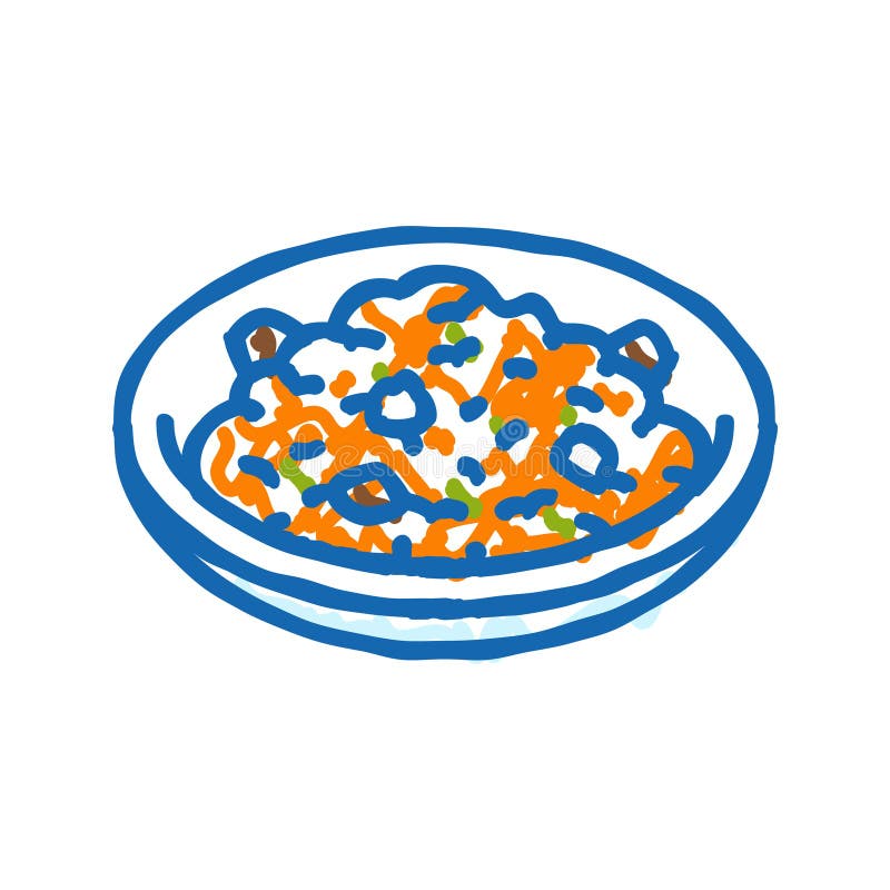Kisir turkese icona della cucina illustrazione di doodle royalty illustrazione gratis