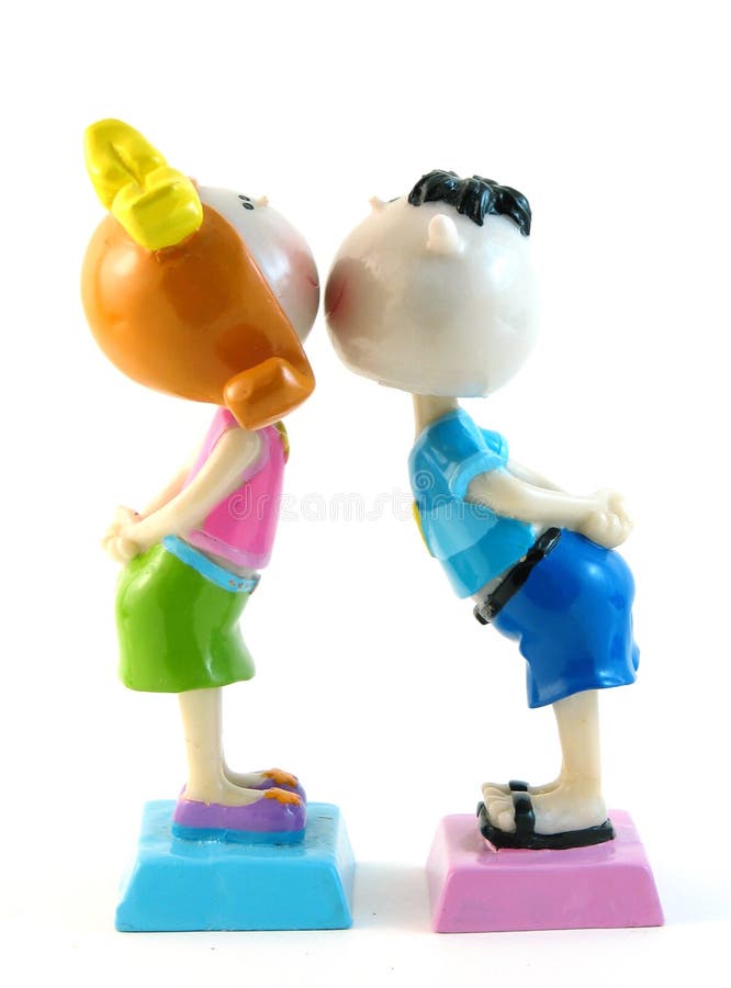 Kiss. boy and girl