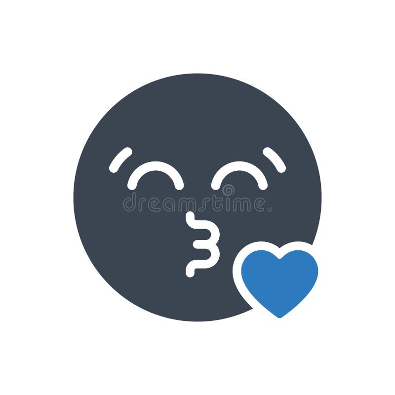 Kiss emoji icon stock vector. Illustration of heart 262612284