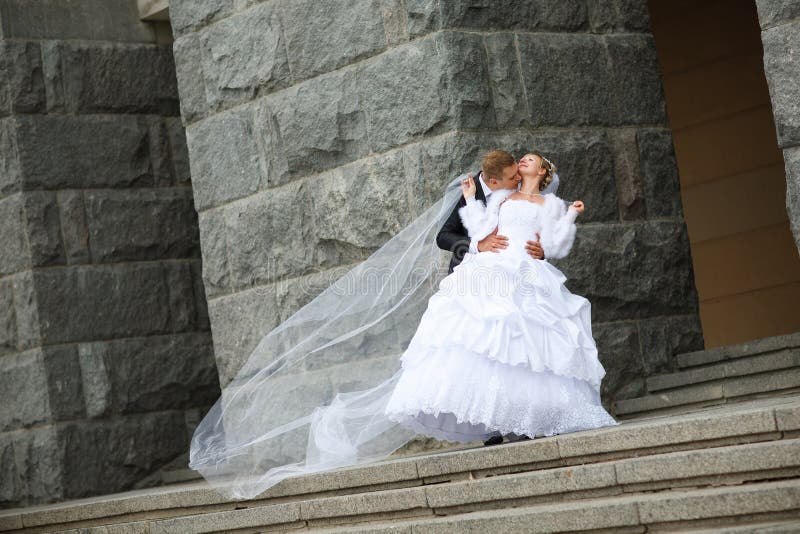 Kiss of groom