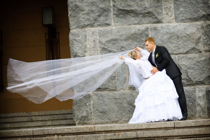 Kiss of groom