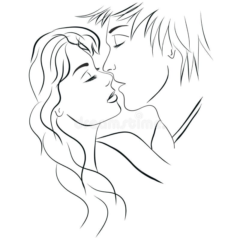 Loving Couple kissing Drawing  How to Draw a Romantic Couple Step by Step  