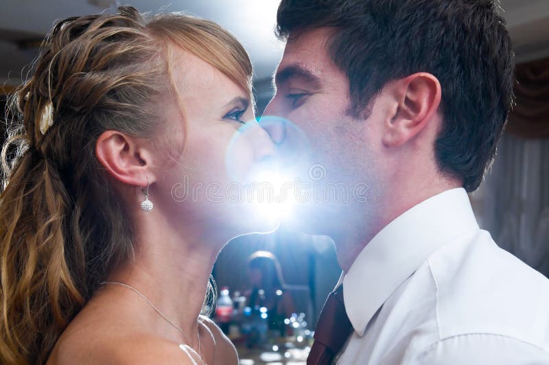 Kiss at party stock images Kiss at party stock images