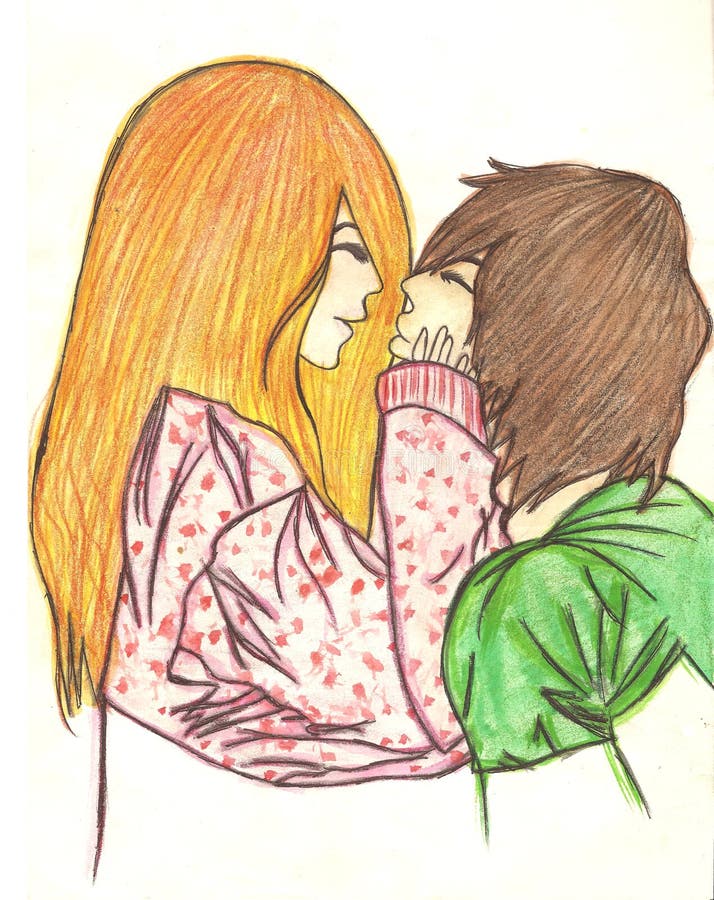 Kissing Anime Character Anime Couple Kissing, Sketch with Colored Pencils Stock Illustration - Illustration of manga, crazy: 244820258 Kissing Anime Character Anime Couple Kissing, Sketch with Colored Pencils Stock Illustration - Illustration of manga, crazy: 244820258