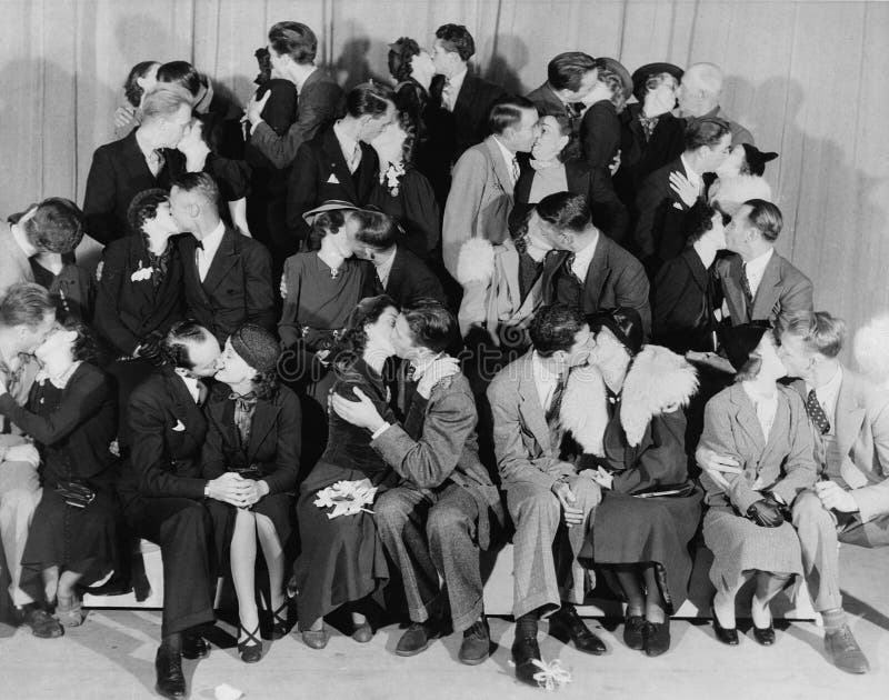 KISSING CONTEST royalty free stock image KISSING CONTEST royalty free stock image