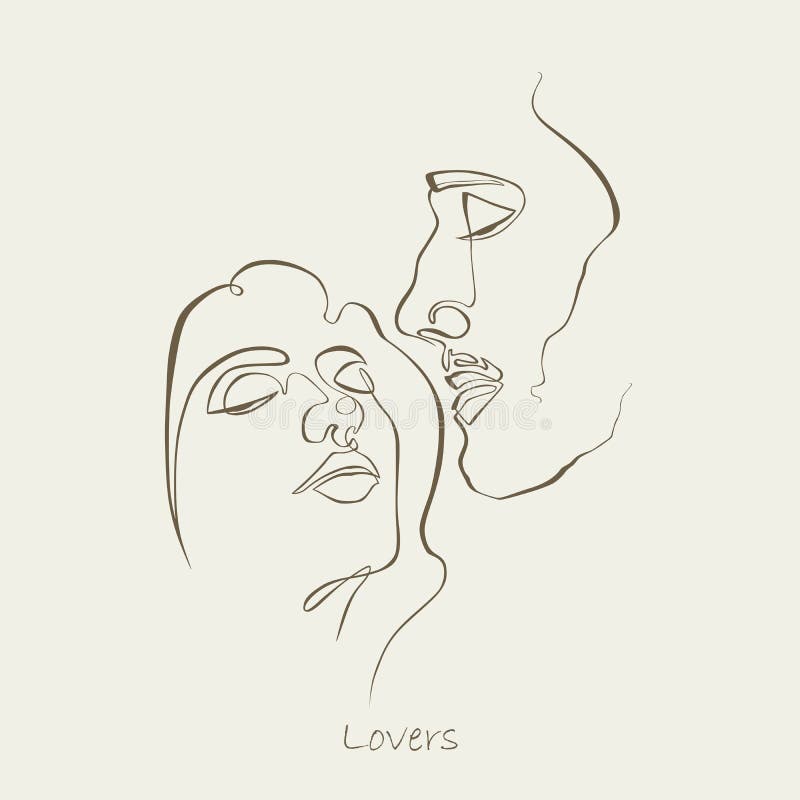 kissing lips sketch