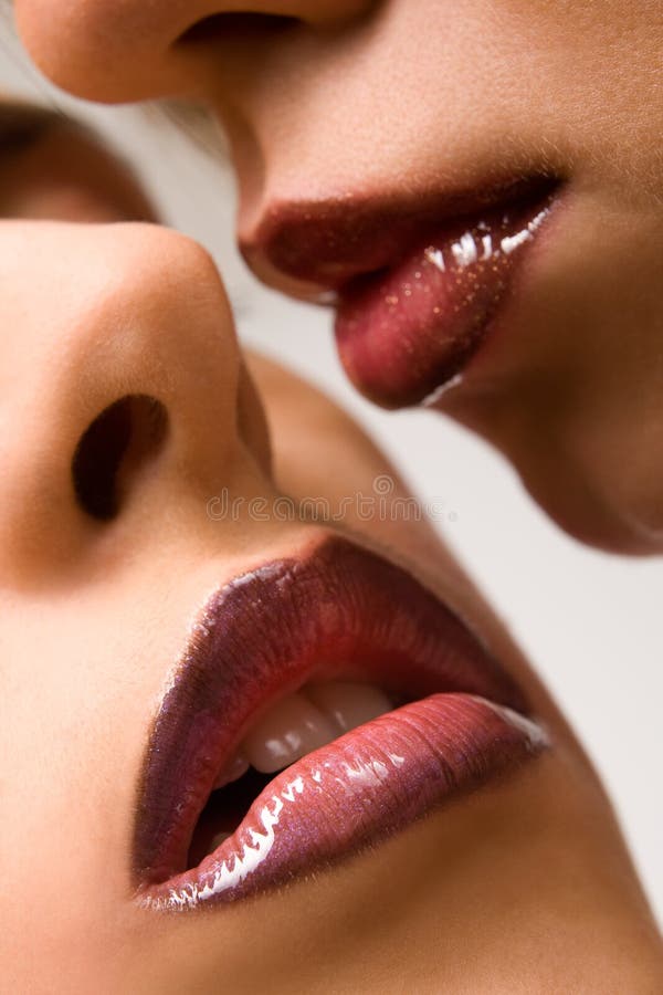 Lesbian Kissing Close Up