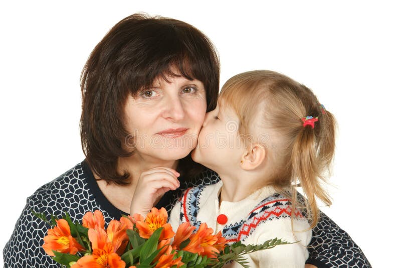 Kissing grandmother