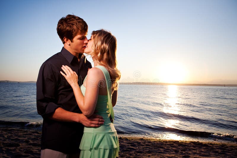 Romantic couple kissing stock photo. Image of enjoyment 7038378