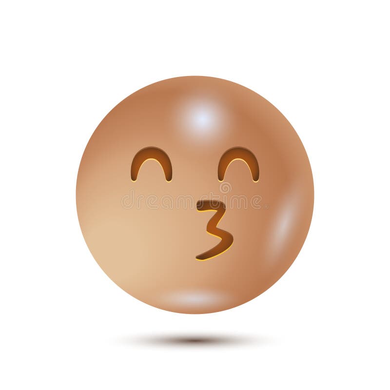 Realistic emoticon. isolated in white background. Vector Emoji. royalty free illustration