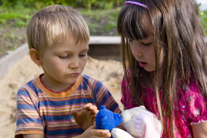 Kissing Toys stock image. Image of people, child, friends 1586753