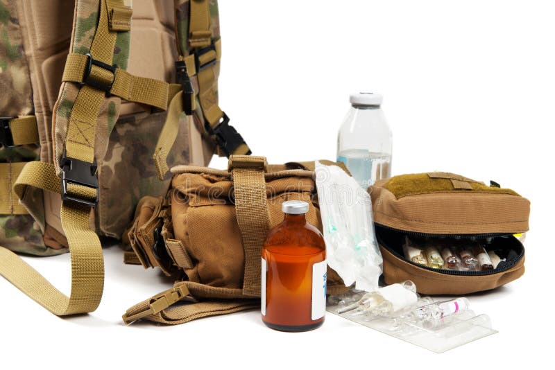 Kit dell'aiuto militare immagine stock Kit dell'aiuto militare immagine stock