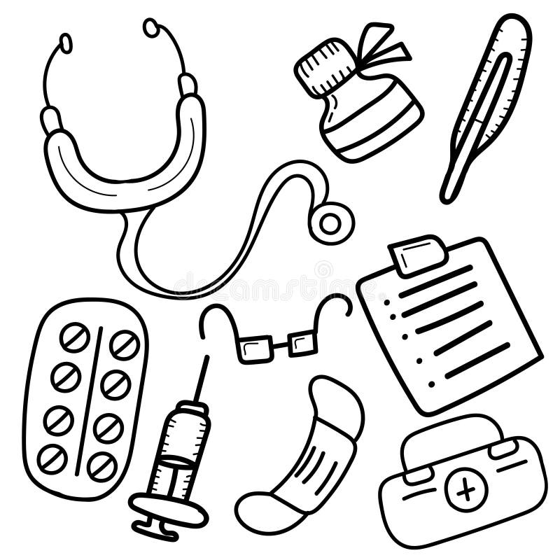 Desenhos Animados De Médico Com Kit De Primeiros Socorros. Carro De  Ambulância. Profissão. Medicina. Livro De Colorir Para Crianças Royalty  Free SVG, Cliparts, Vetores, e Ilustrações Stock. Image 67804650