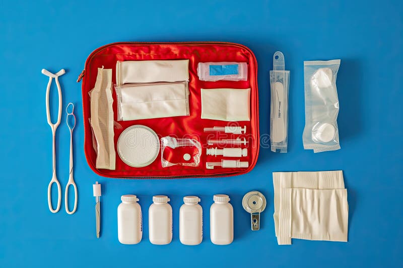 Kit medicale con supporto AIG illustrazione di stock