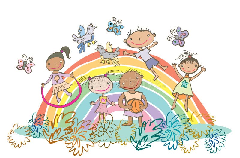 Kit mignon d'enfants illustration libre de droits Kit mignon d'enfants illustration libre de droits