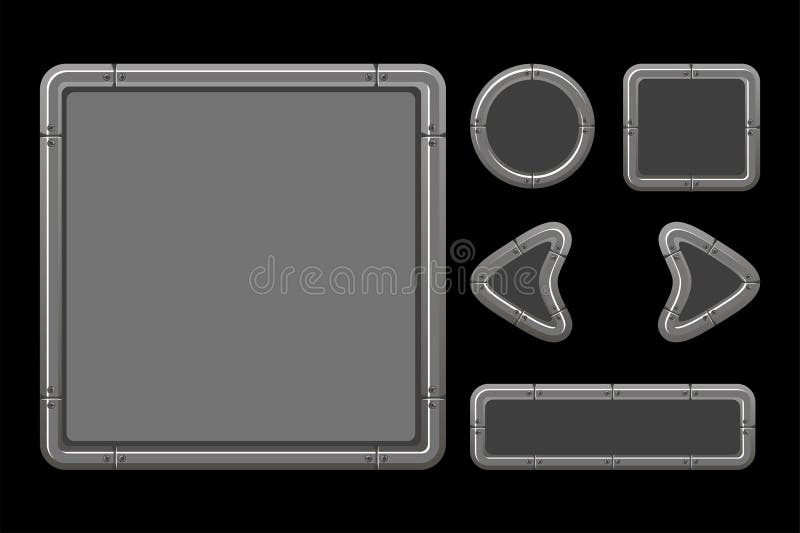 Kit de gui do modelo de jogo de botão de menu. botão interface
