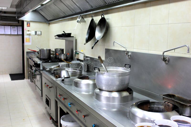 The professiona interiorl equipment kitchen in hotel