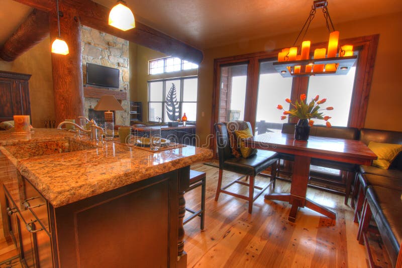 Chinese-style kitchen. stock image. Image of cooks, design - 5031757